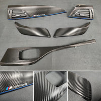 BMW F21 F22 INTERIOR TRIM SET - TEXTURED CARBON / BLUE ACCENT