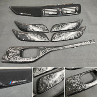BMW F20 LCI-2 INTERIOR TRIM SET - GLOSS FORGED CARBON / ALCANTARA STYLE