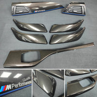 BMW F20 INTERIOR TRIM SET - METALLIC BLACK / BLUE ACCENT