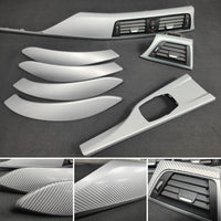 BMW F30 F31 F36 LCI INTERIOR TRIM SET - 4D SILVER CARBON / SILVER ACCENT