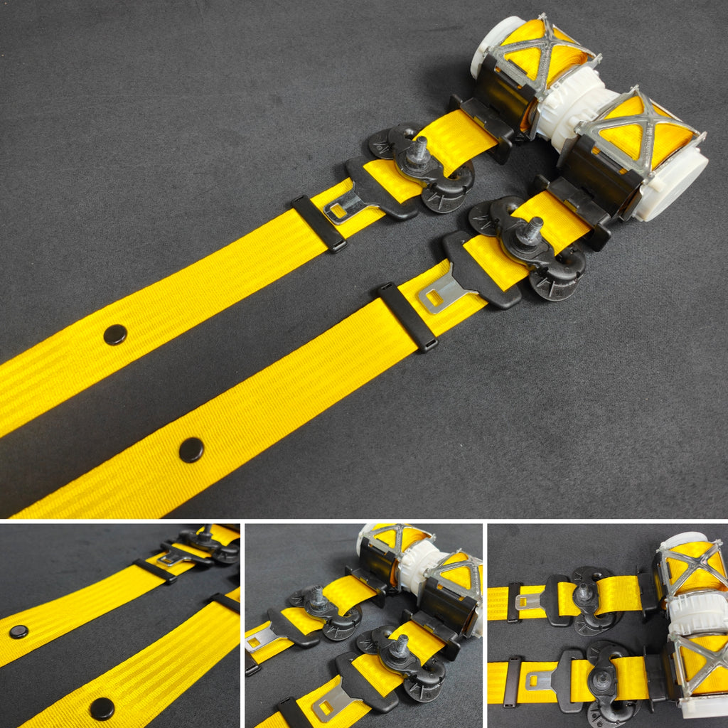 BMW 2-SERIES F22 COUPE YELLOW FRONT SEAT BELT SET