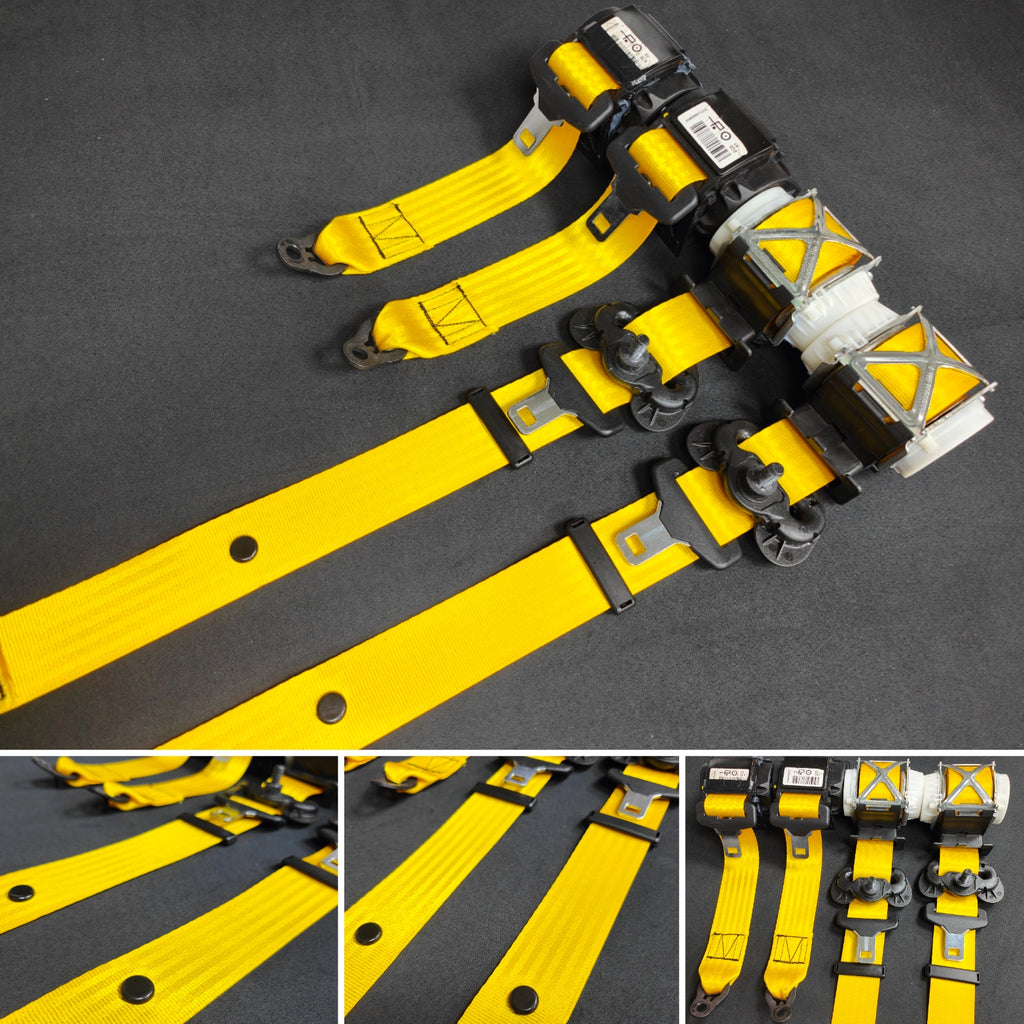 BMW 2-SERIES F22 COUPE YELLOW FRONT & REAR SEAT BELT SET