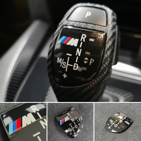 BMW GEAR INSERT BADGE STICKER SHIFTER ///M LOGO F20 F22 F10 F30 F32 F35 X5