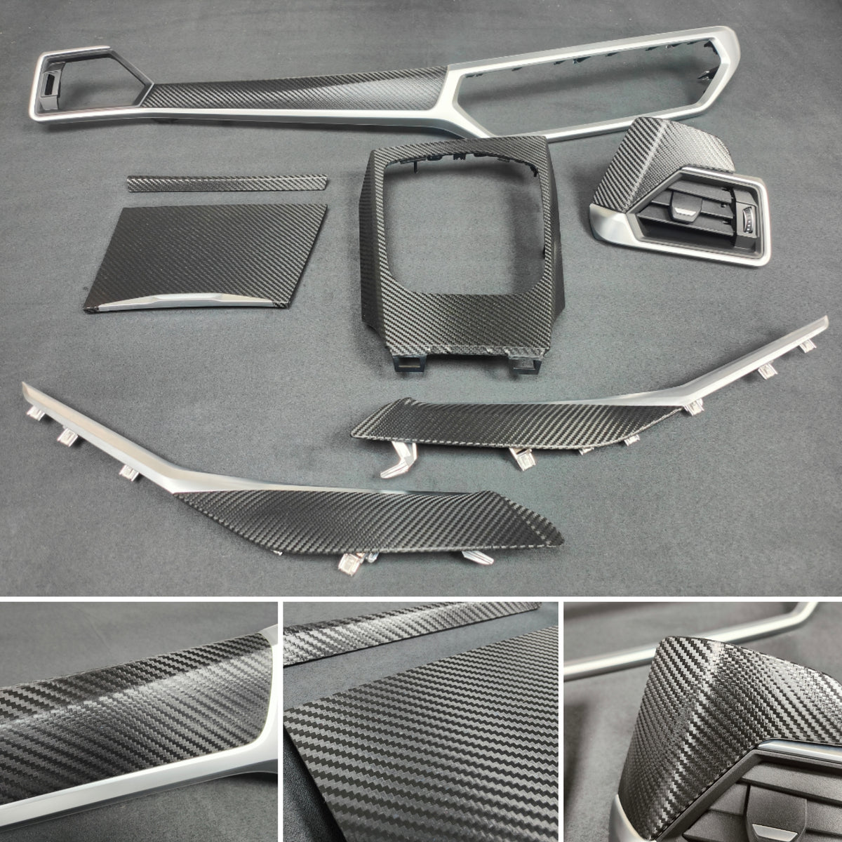 BMW G22 / G26 GC INTERIOR TRIM SET - TEXTURED BLACK CARBON (MTD-TEX)