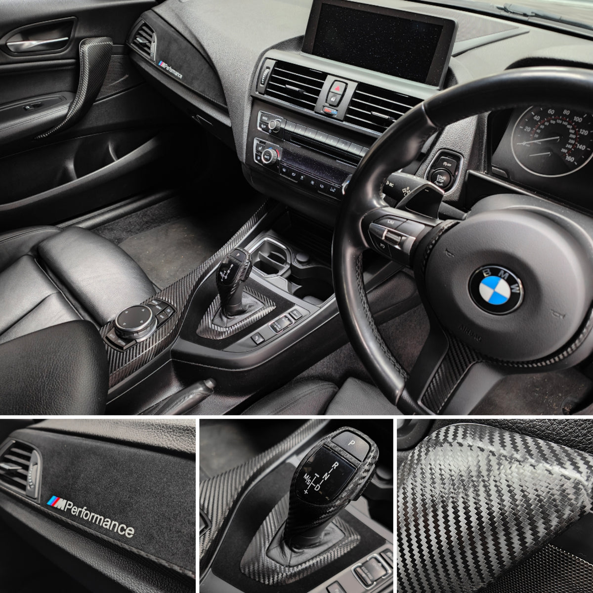 WRAPPING SERVICE - BMW F2X INTERIOR TRIM SET - PERFORMANCE STYLE / TEXTURED CARBON- F20 F21 F22 F23