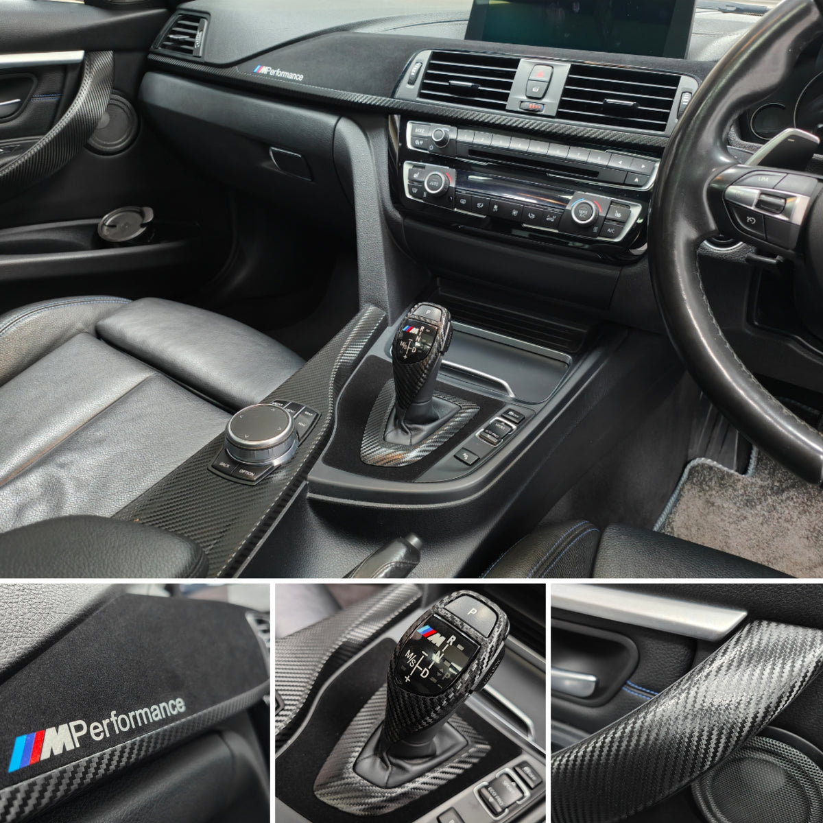 WRAPPING SERVICE - BMW F3X INTERIOR TRIM SET - PERFORMANCE STYLE / TEXTURED CARBON (F30 F31 F32 F33 F36)