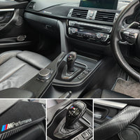 WRAPPING SERVICE - BMW F3X INTERIOR TRIM SET - PERFORMANCE STYLE / TEXTURED CARBON (F30 F31 F32 F33 F36)