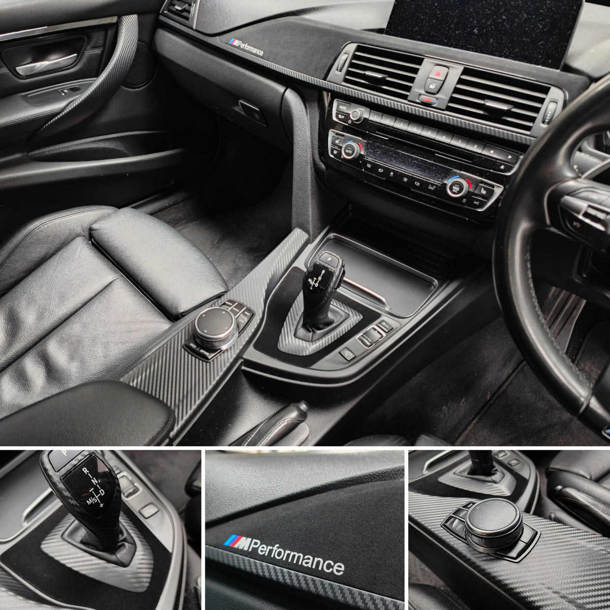 BMW F30 F31 F36 NTERIOR TRIM SET - PERFORMANCE STYLE / 3D MATT CARBON (COMPLETE SET)