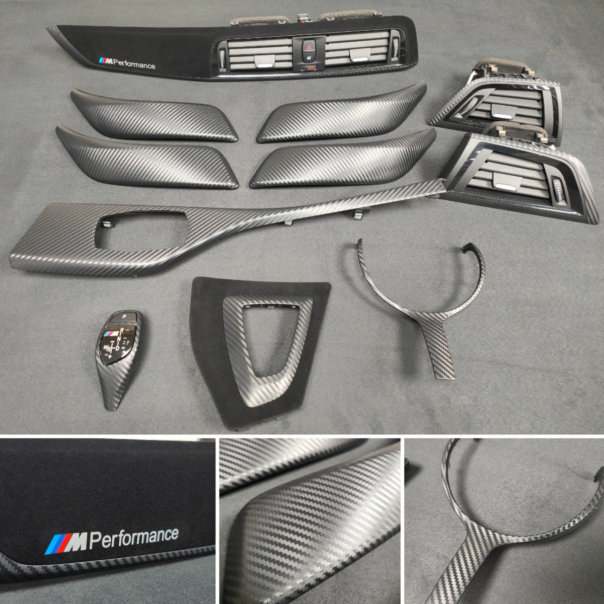 WRAPPING SERVICE - BMW F20 F21 F22 F23 LCI-2 PERFORMANCE STYLE INTERIOR TRIM SET - 3D CARBON / ALCANTARA