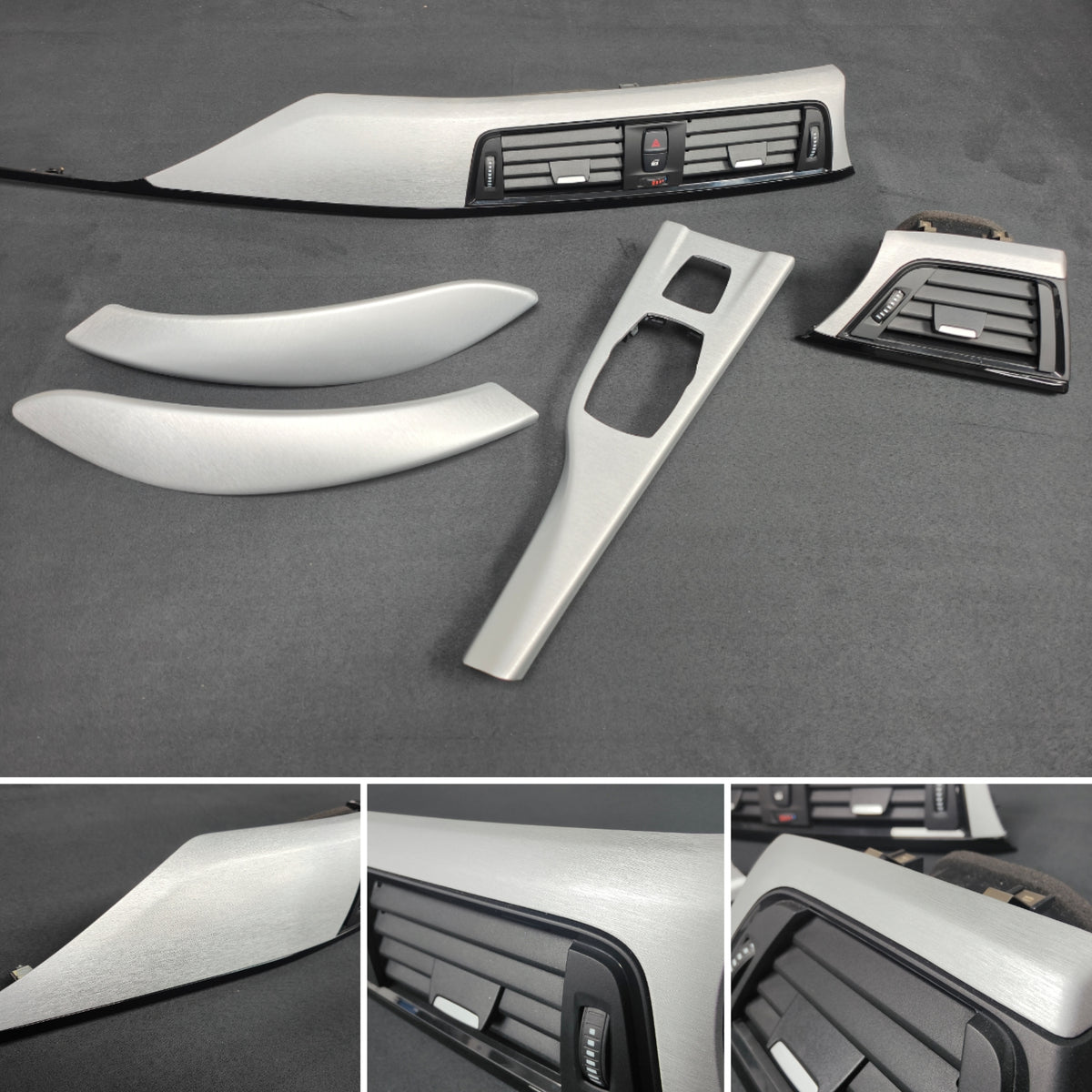 BMW F33 CONVERTIBLE LCI INTERIOR TRIM SET - SILVER BRUSHED ALUMINIUM (F30 F32)