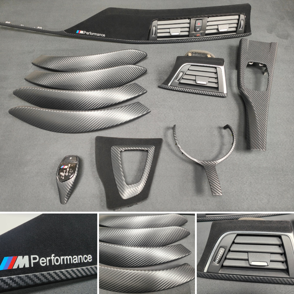BMW F30 F31 F36 NTERIOR TRIM SET - PERFORMANCE STYLE / 3D MATT CARBON (COMPLETE SET)