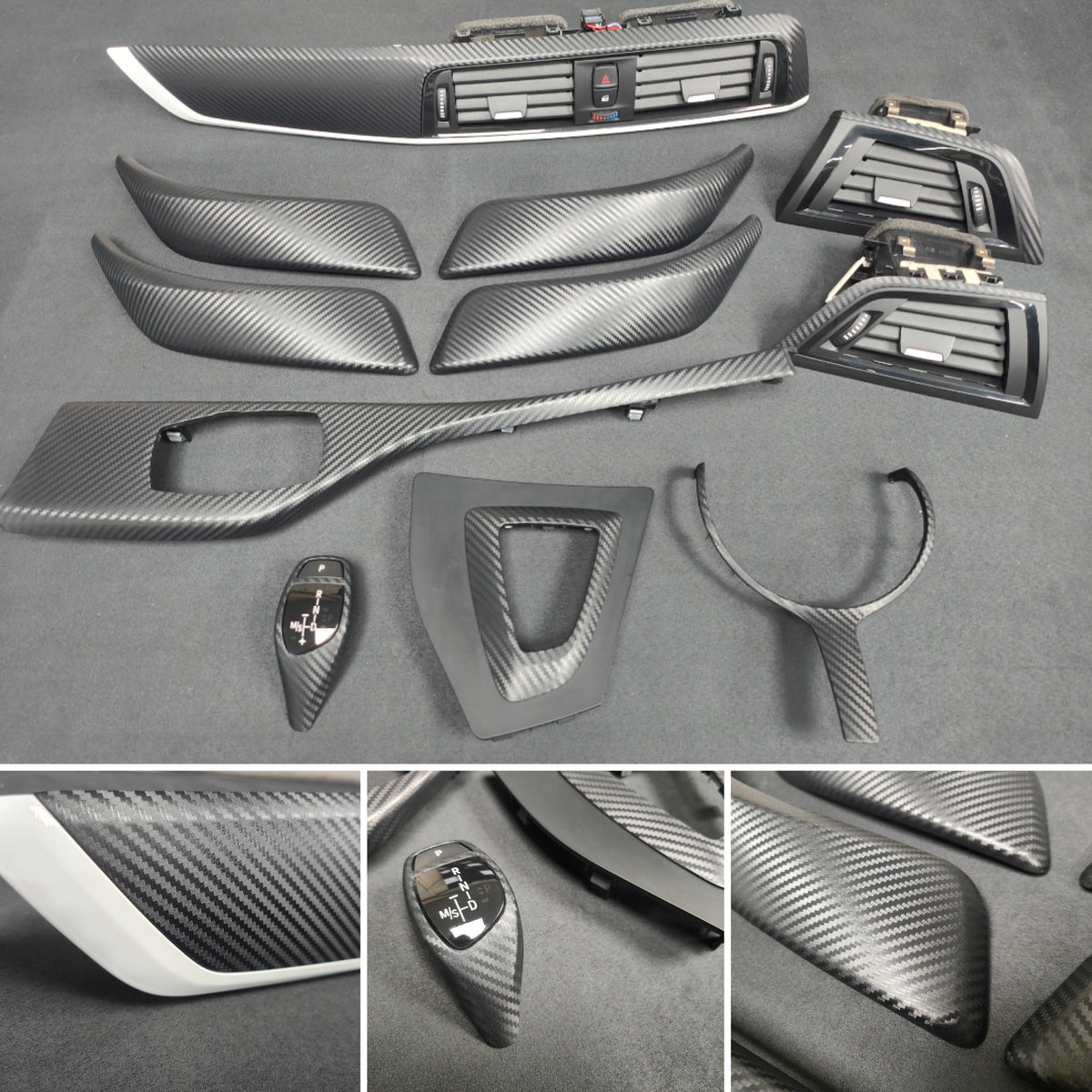 WRAPPING SERVICE - BMW F20 F21 F22 F23 LCI-2 CUSTOM INTERIOR TRIM SET - 3D CARBON / CUSTOM COLOUR ACCENT TRIM