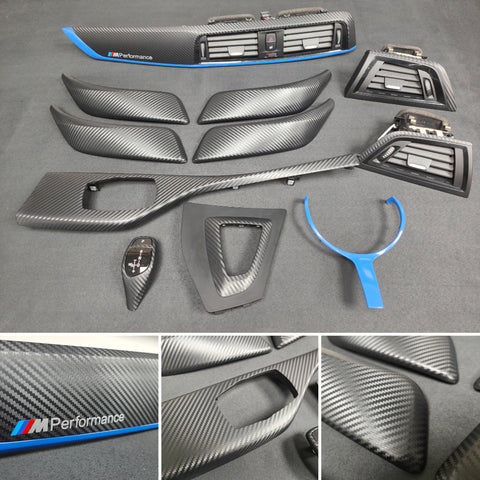 BMW F20 F21 F22 F23 LCI-2 CUSTOM INTERIOR TRIM SET - 3D CARBON / CUSTOM COLOUR ACCENT TRIM - WRAPPING SERVICE