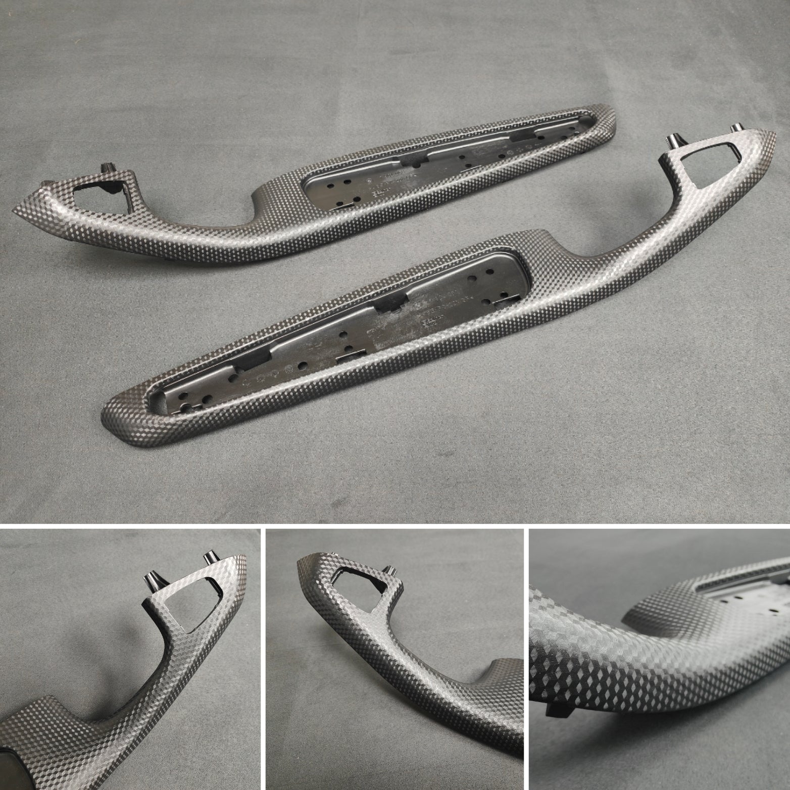 BMW E46 COUPE / CONVERTIBLE CARBON CUBE FRONT DOOR TRIMS (PAIR)