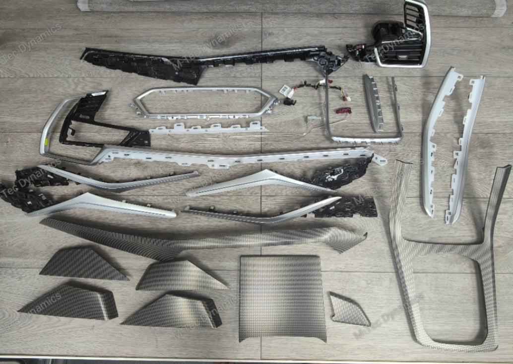 BMW X5 G05 INTERIOR TRIM SET WRAPPING / EXCHANGE SERVICE - TEXTURED BLACK CARBON