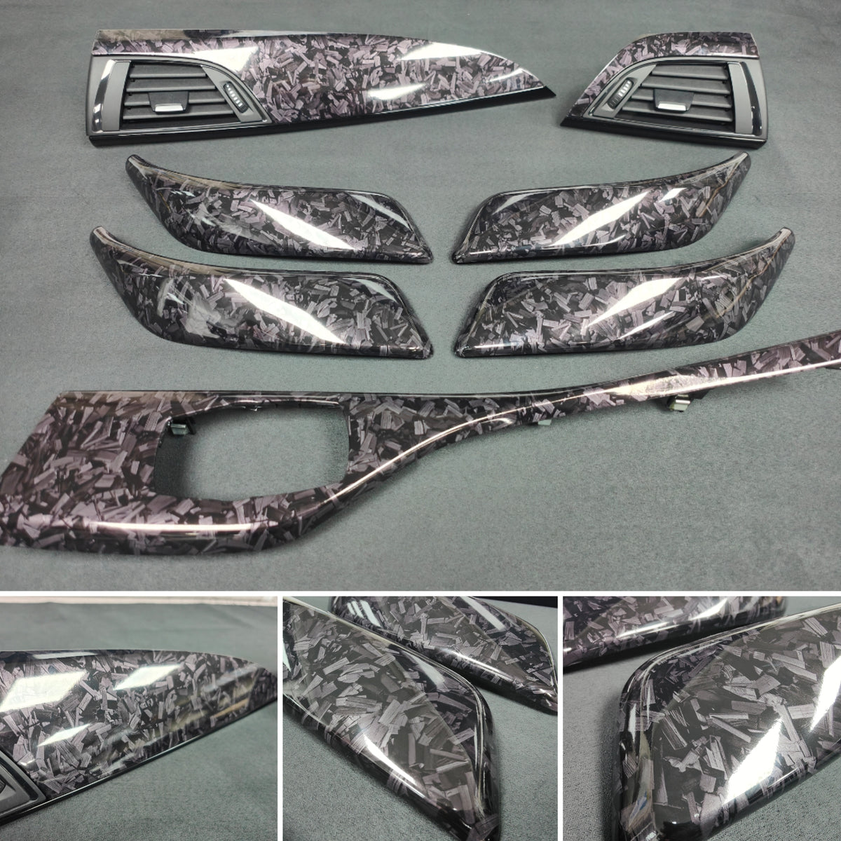 BMW F2X INTERIOR TRIM SET - GLOSS FORGED CARBON / GLOSS BLACK ACCENT - F20 F21 F22