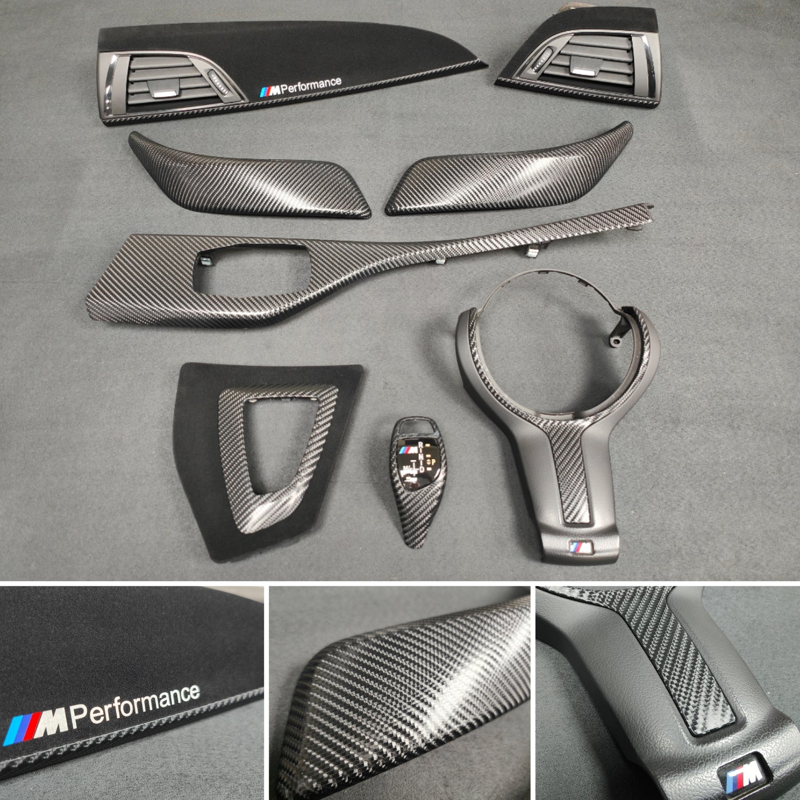 BMW F20/F21/F22/F87 - COMPLETE PERFORMANCE STYLE / 4D GLOSSY CARBON INTERIOR TRIM SET  (#36)