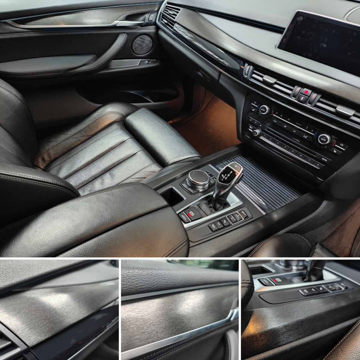 BMW X5 F15 INTERIOR TRIM SET WRAPPING SERVICE - BLACK BRUSHED ALUMINIUM