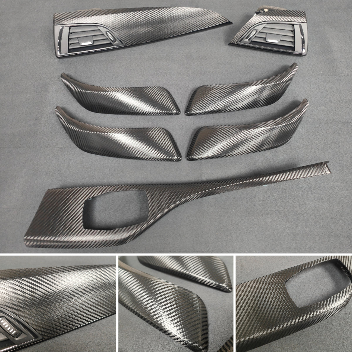 BMW F20 INTERIOR TRIM SET - TEXTURED CARBON / GLOSS BLACK ACCENT