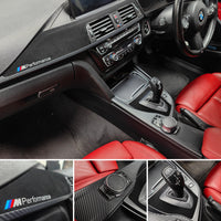 WRAPPING SERVICE - BMW F3X INTERIOR TRIM SET - PERFORMANCE STYLE / 3D MATT CARBON (F30 F31 F32 F33 F36)