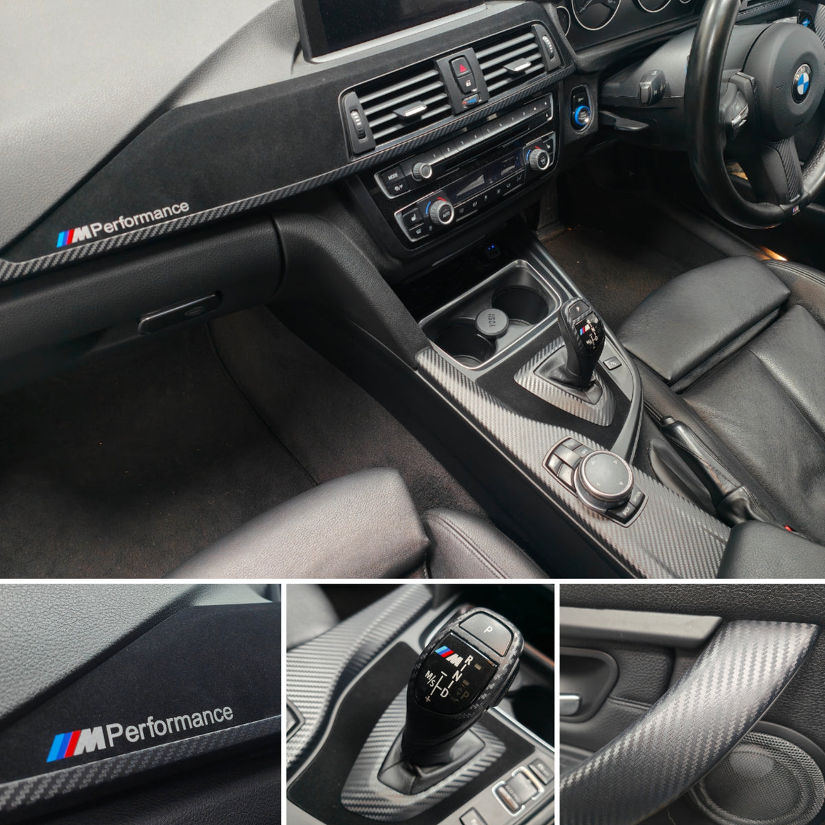 WRAPPING SERVICE - BMW F3X INTERIOR TRIM SET - PERFORMANCE STYLE / 3D MATT CARBON (F30 F31 F32 F33 F36)