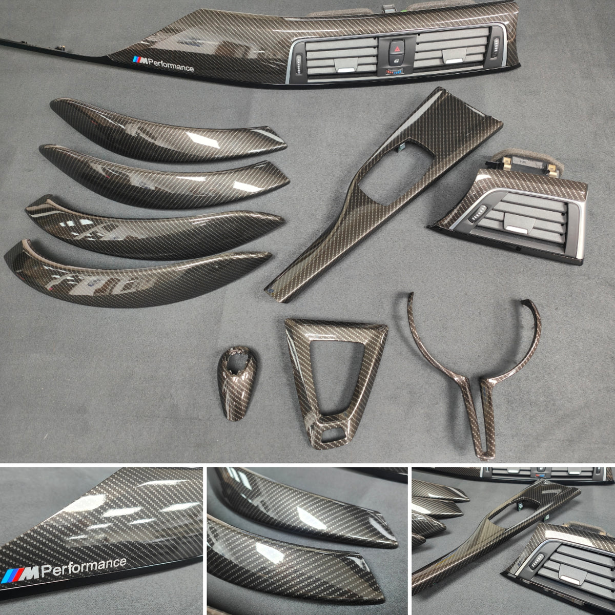 WRAPPING SERVICE - BMW F8X M3 / M4 INTERIOR TRIM SET - HIGH GLOSS CARBON - F80 F82 F83
