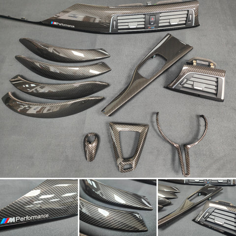 WRAPPING SERVICE - BMW M3 / M4 INTERIOR TRIM SET - HIGH GLOSS CARBON (MTD-HG) - F80 F82