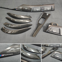 BMW F30 F31 F36 LCI INTERIOR TRIM SET - HIGH GLOSS CARBON / GLOSS BLACK ACCENT