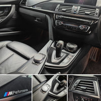 WRAPPING SERVICE - BMW F3X INTERIOR TRIM SET - 3D CARBON / ALCANTARA / SILVER ACCENT - (F30 F31 F32 F33 F36)