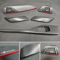 BMW F21 F22 INTERIOR TRIM SET - 3D CARBON / OEM RED ACCENT