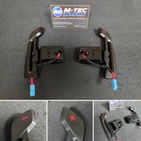 BMW F-SERIES MAGNETIC PADDLE SHIFTERS BILLET ALUMINIUM PDK STYLE - GLOSS BLACK - RED