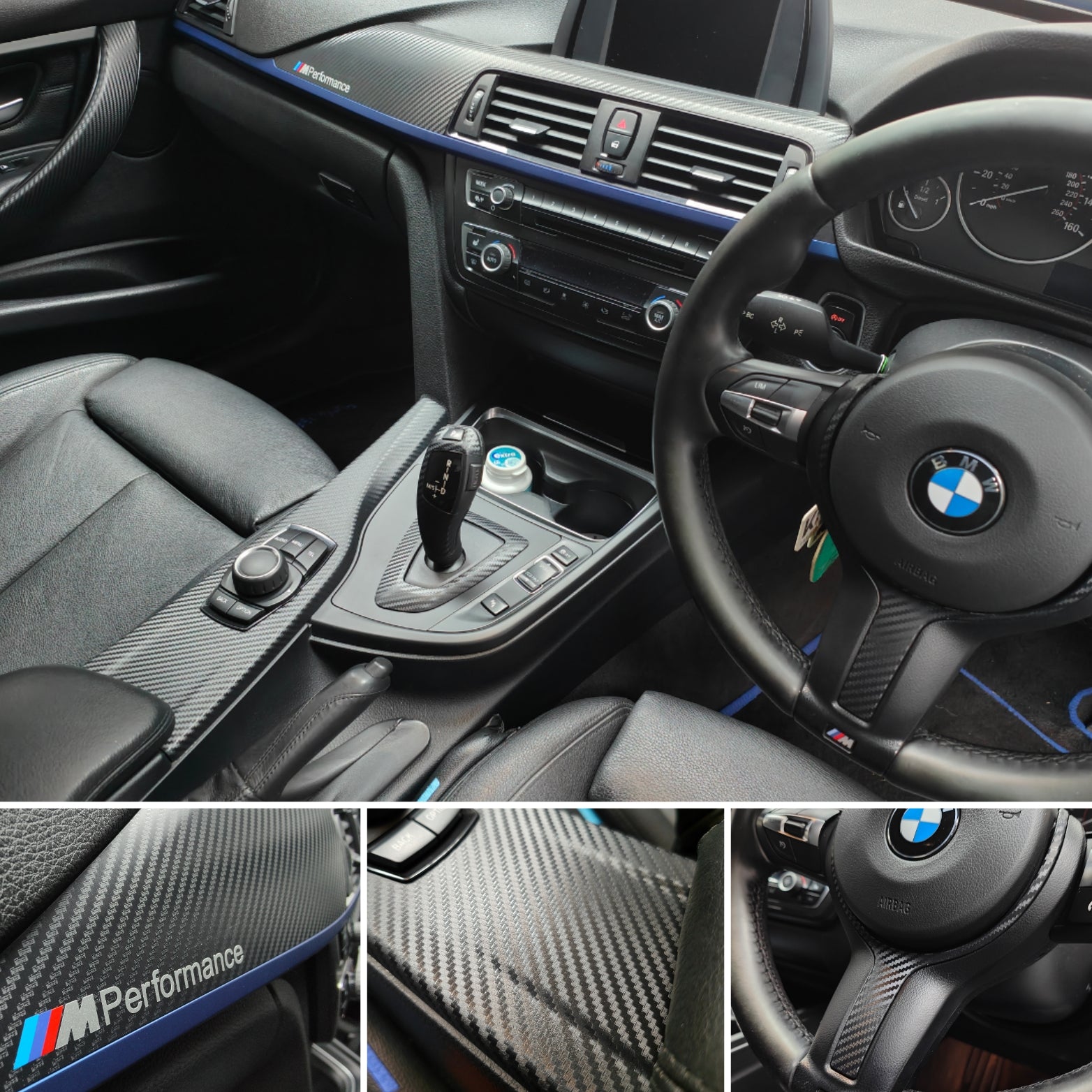 WRAPPING SERVICE - BMW F3X INTERIOR TRIM SET - 3D CARBON - F30 F31 F32 F33 F34 F36