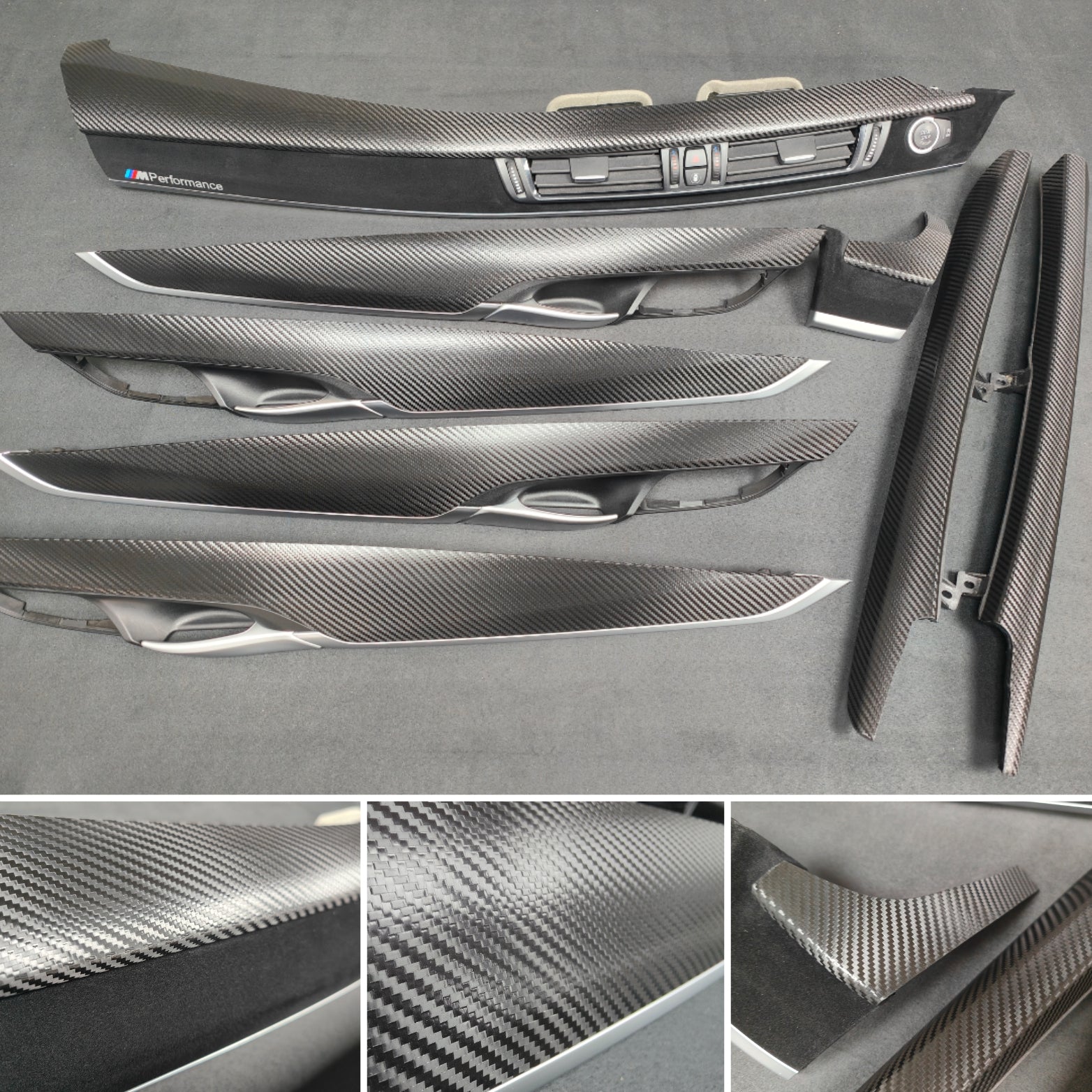 BMW X5 F15 INTERIOR TRIM SET - PERFORMANCE STYLE TEXTURED CARBON / ALCANTARA