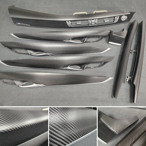 BMW X5 F15 INTERIOR TRIM SET - PERFORMANCE STYLE TEXTURED CARBON / ALCANTARA