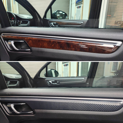 PORSCHE MACAN - INTERIOR TRIM SET WRAPPING SERVICE - 3D CARBON