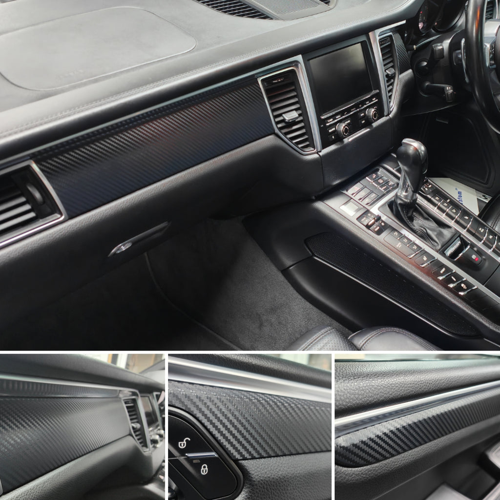 PORSCHE MACAN - INTERIOR TRIM SET WRAPPING SERVICE - 3D CARBON