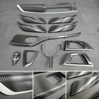 WRAPPING SERVICE - BMW F20 F21 F22 F23 LCI-2 CUSTOM INTERIOR TRIM SET - TEXTURED CARBON / CUSTOM COLOUR ACCENT TRIM