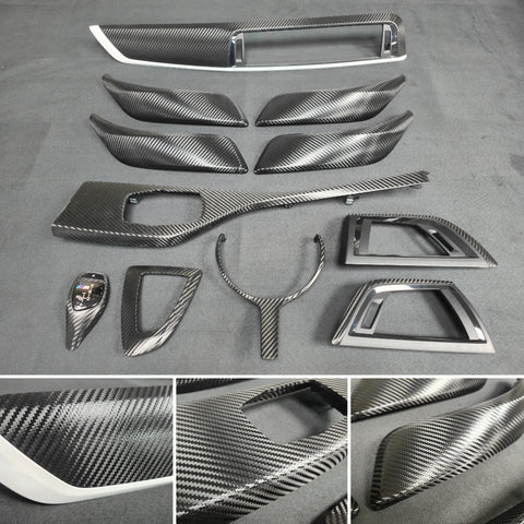 BMW F20 F21 F22 F23 LCI-2 CUSTOM INTERIOR TRIM SET - TEXTURED CARBON / CUSTOM COLOUR ACCENT TRIM - WRAPPING SERVICE