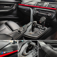 BMW F32 COUPE INTERIOR TRIM SET - TEXTURED CARBON / RED ACCENT