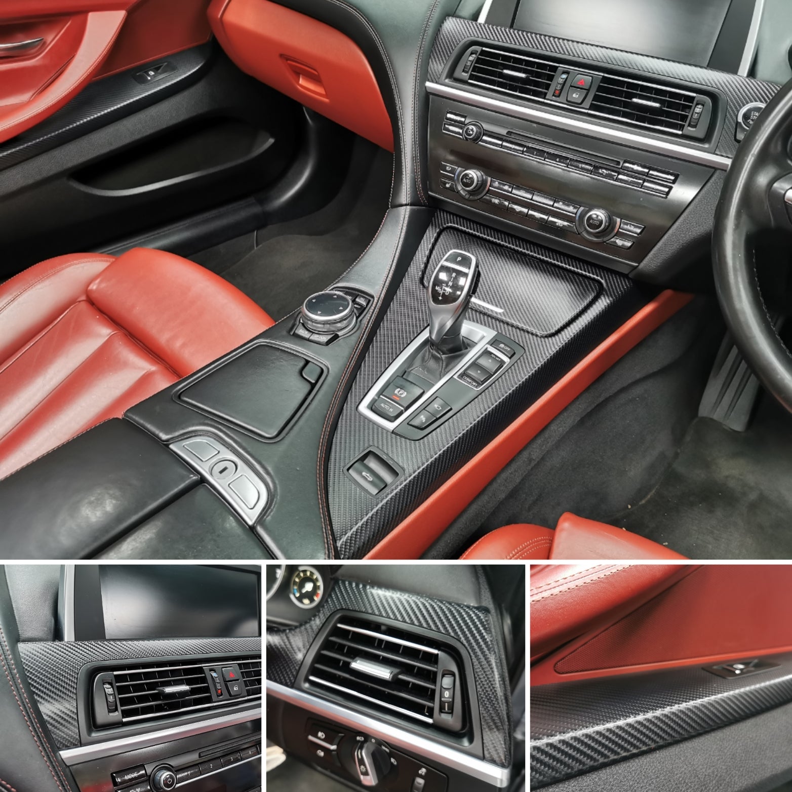 BMW 6-SERIES F12 F13 INTERIOR TRIM SET WRAPPING SERVICE - 4D CARBON