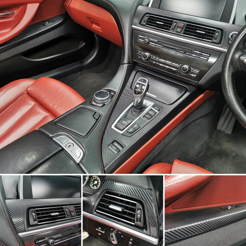 BMW 6-SERIES F12 F13 INTERIOR TRIM SET WRAPPING SERVICE - 4D CARBON