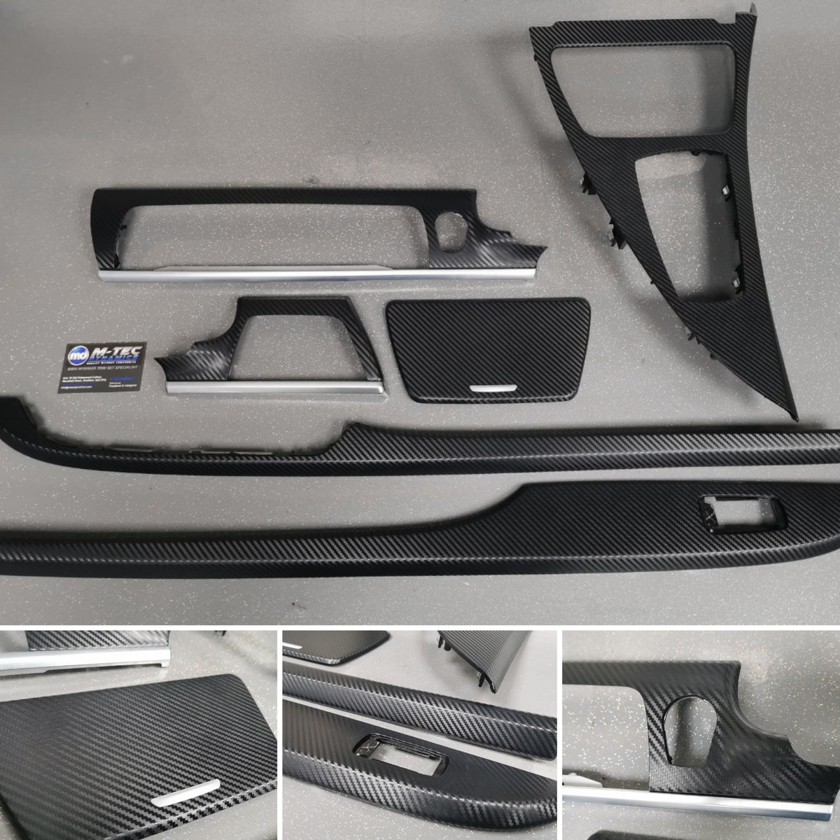 BMW 6-SERIES F13 COUPE INTERIOR TRIM SET - 3D BLACK CARBON