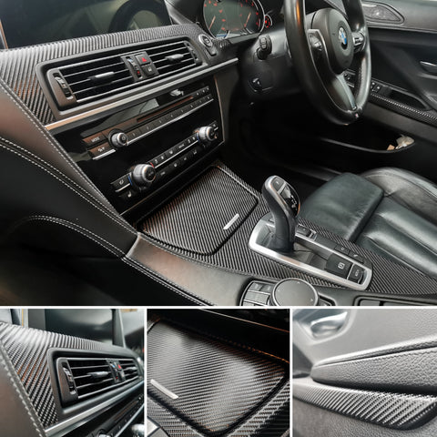 BMW 6-SERIES F12 F13 INTERIOR TRIM SET WRAPPING SERVICE - 4D CARBON