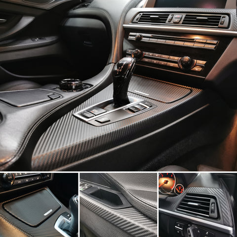 BMW 6-SERIES F12 F13 INTERIOR TRIM SET WRAPPING SERVICE - 3D CARBON
