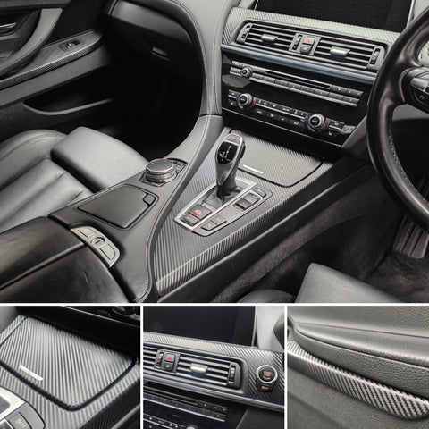 BMW 6-SERIES F12 CONVERTIBLE INTERIOR TRIM SET WRAPPING SERVICE - 3D/4D CARBON