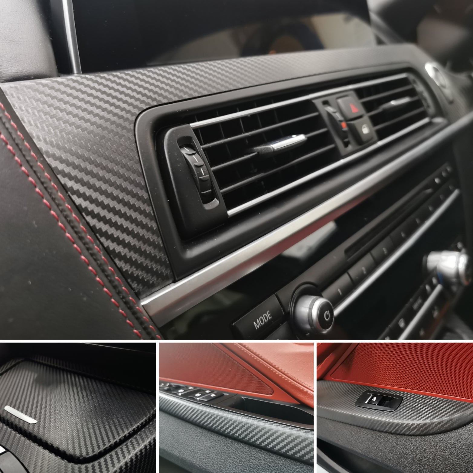 BMW 6-SERIES F06 GRAN COUPE INTERIOR TRIM SET WRAPPING SERVICE - 3D CARBON