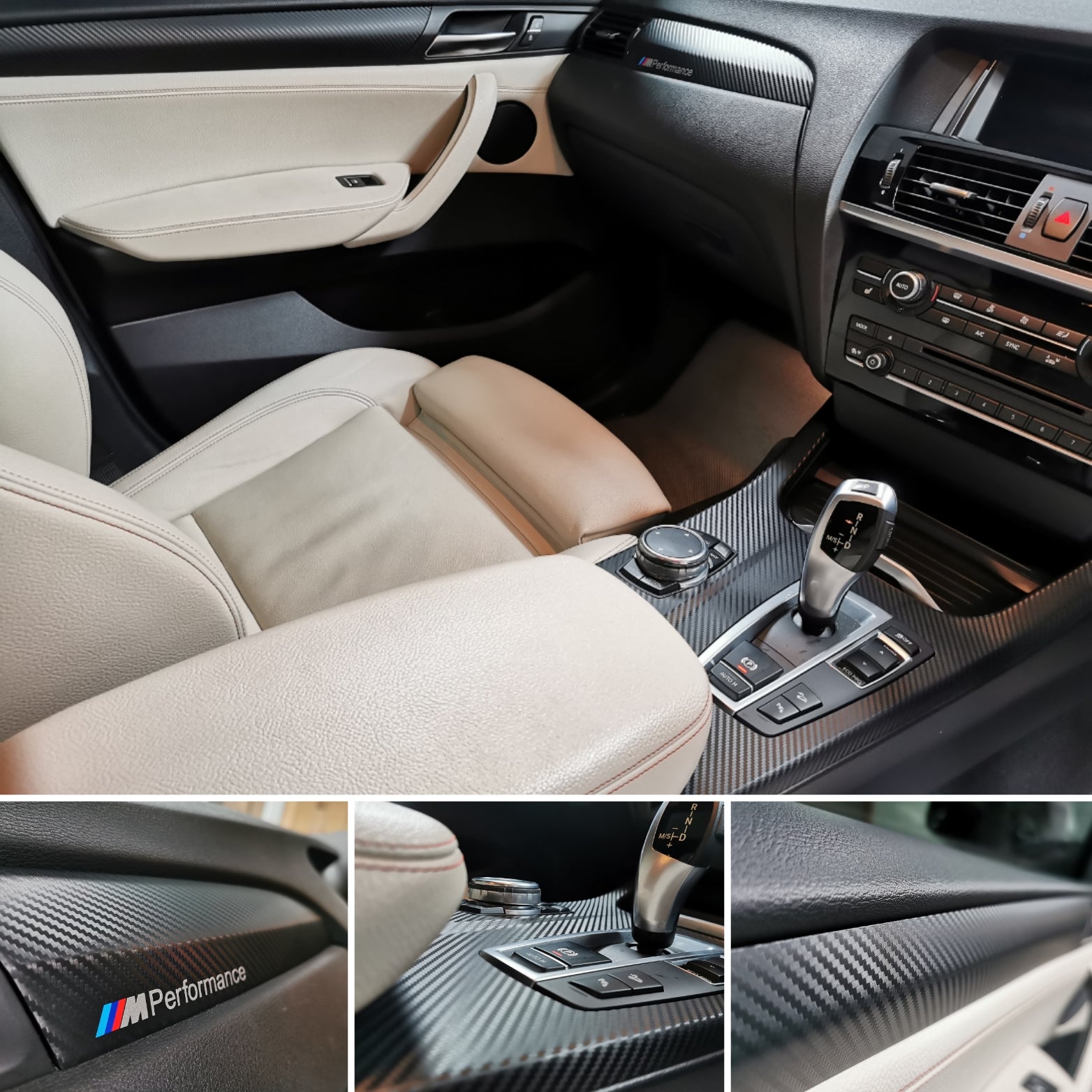 BMW X3 F25 / X4 F26 INTERIOR TRIM SET WRAPPING SERVICE - 3D CARBON