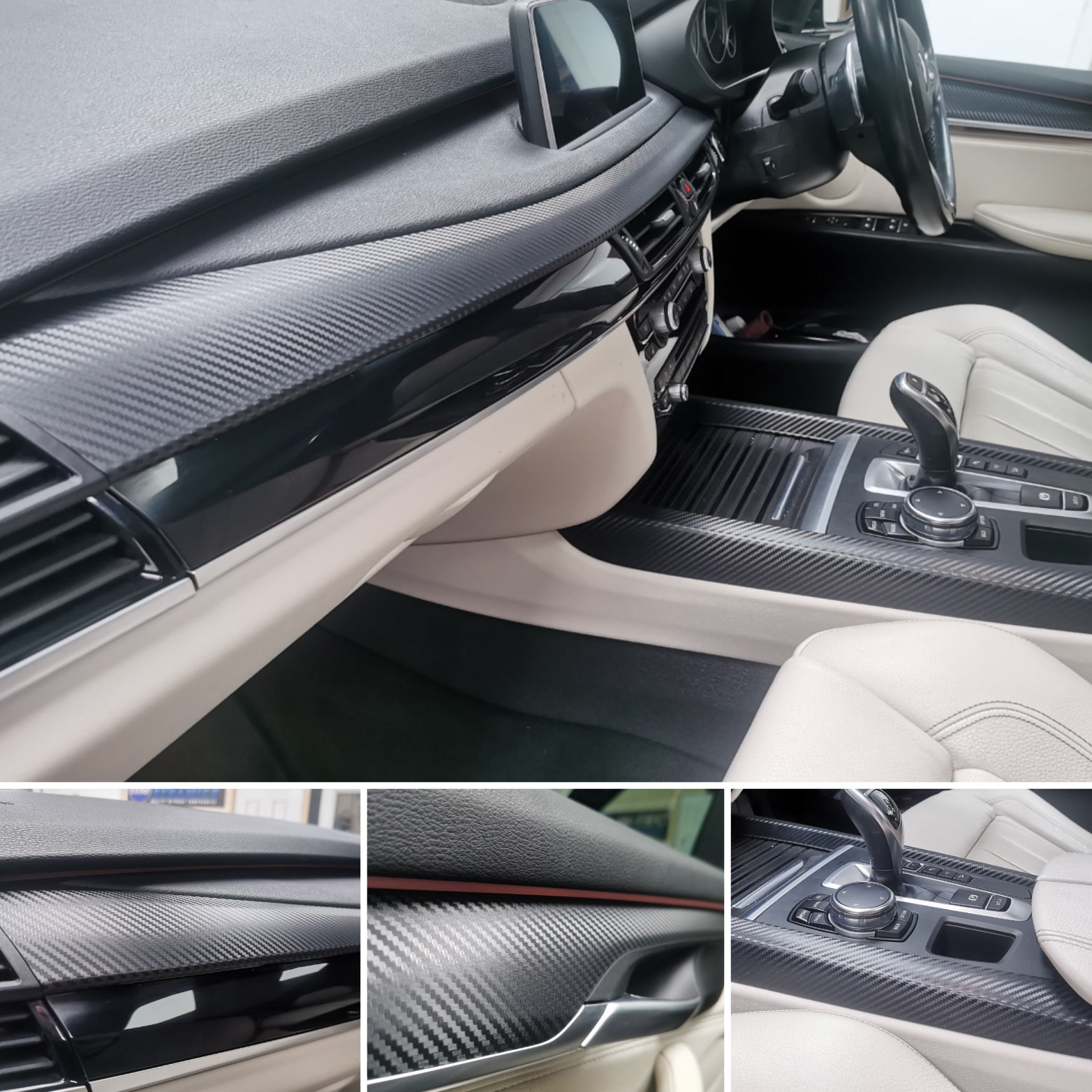BMW X5 F15 INTERIOR TRIM SET WRAPPING SERVICE - 3D CARBON