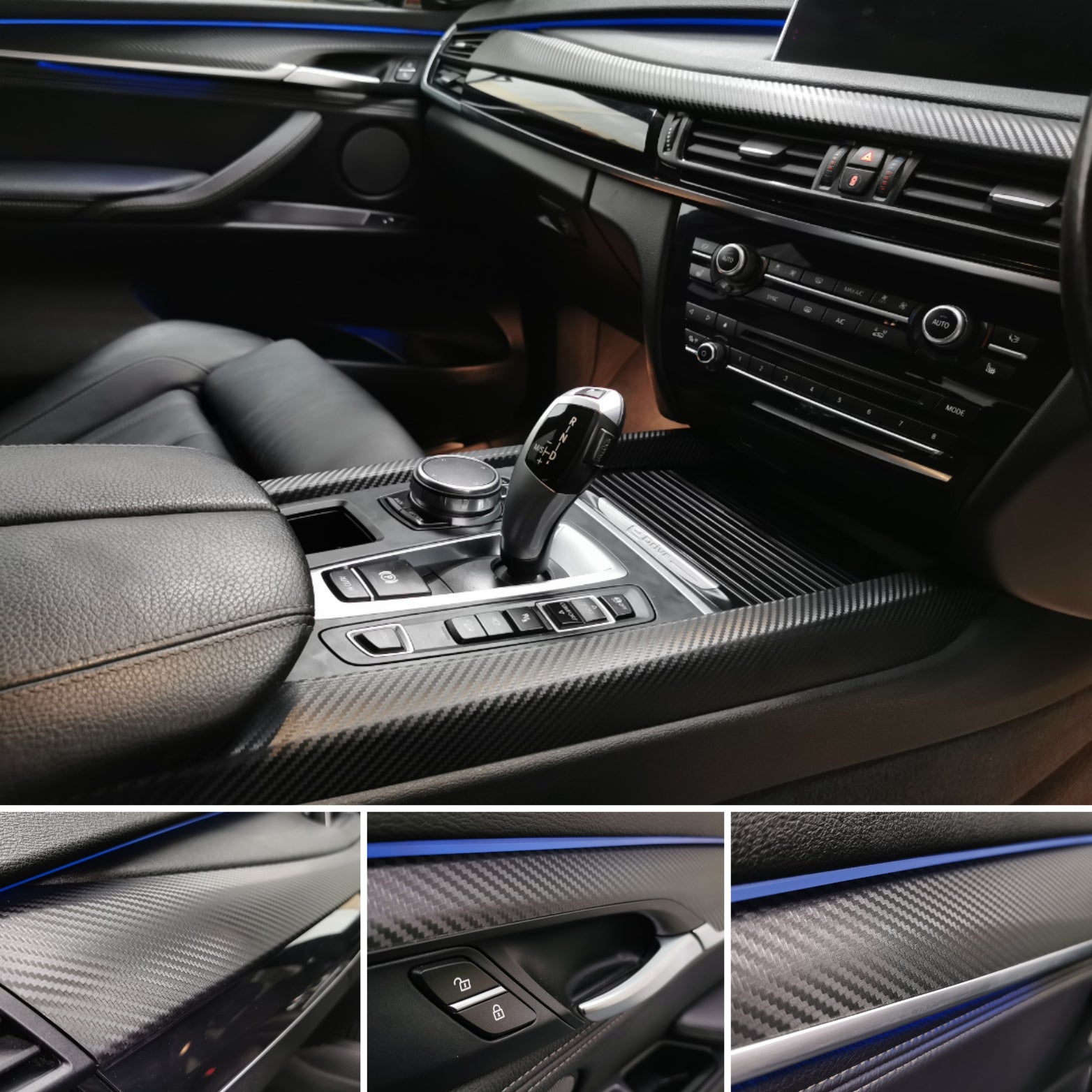 BMW X5 F15 INTERIOR TRIM SET WRAPPING SERVICE - 3D CARBON