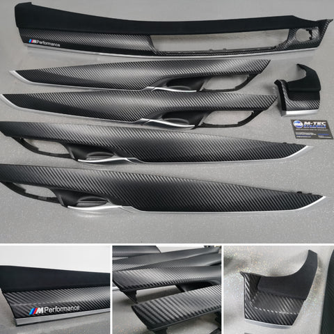 BMW X6 F16 INTERIOR TRIM SET - PERFORMANCE STYLE 3D CARBON / ALCANTARA